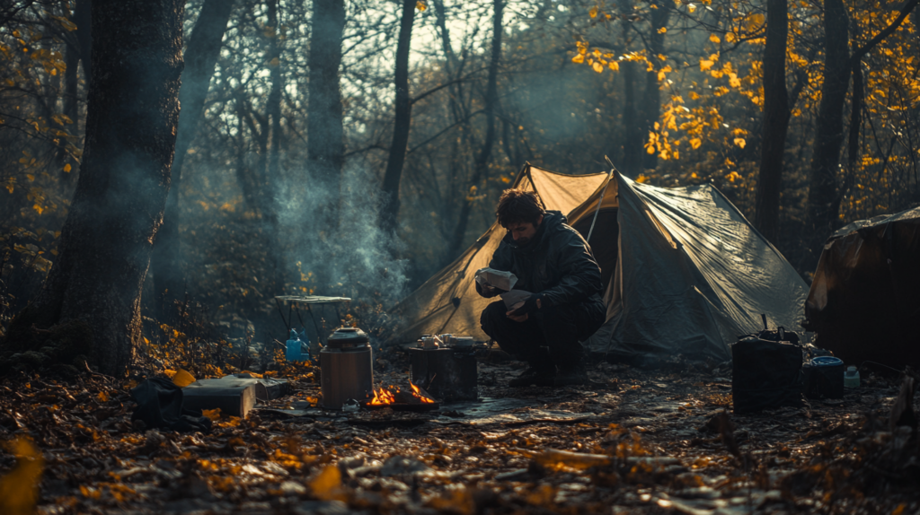 préparer un bivouac