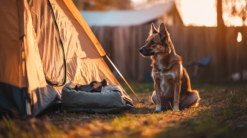 equipement chien en bivouac