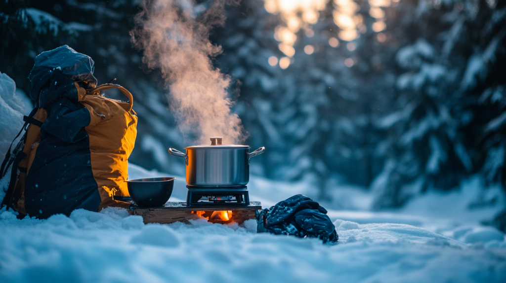 cuisiner bivouac en hiver