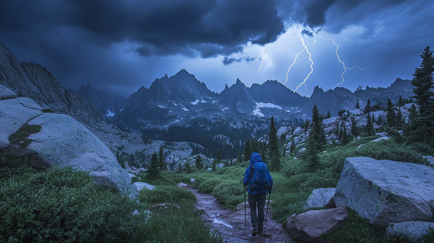 orage en montagne