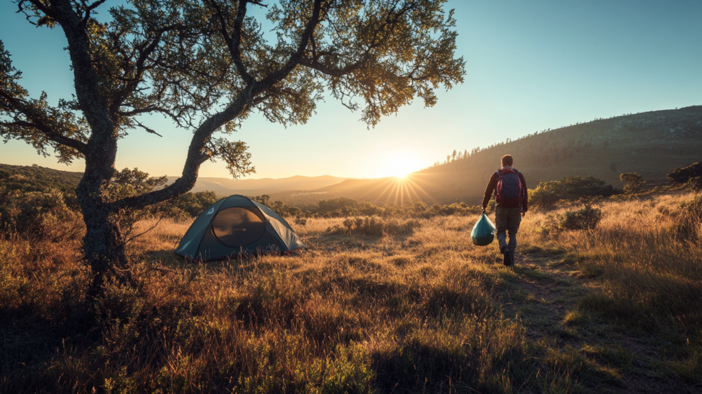 un bivouac propre en ramassant ses dechets